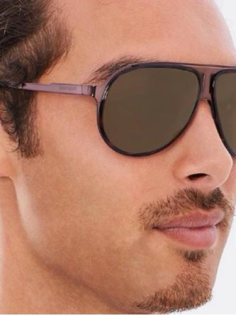 Carrera Men's Aviator Sunglasses - Dark Brown Frame, Brown Lenses